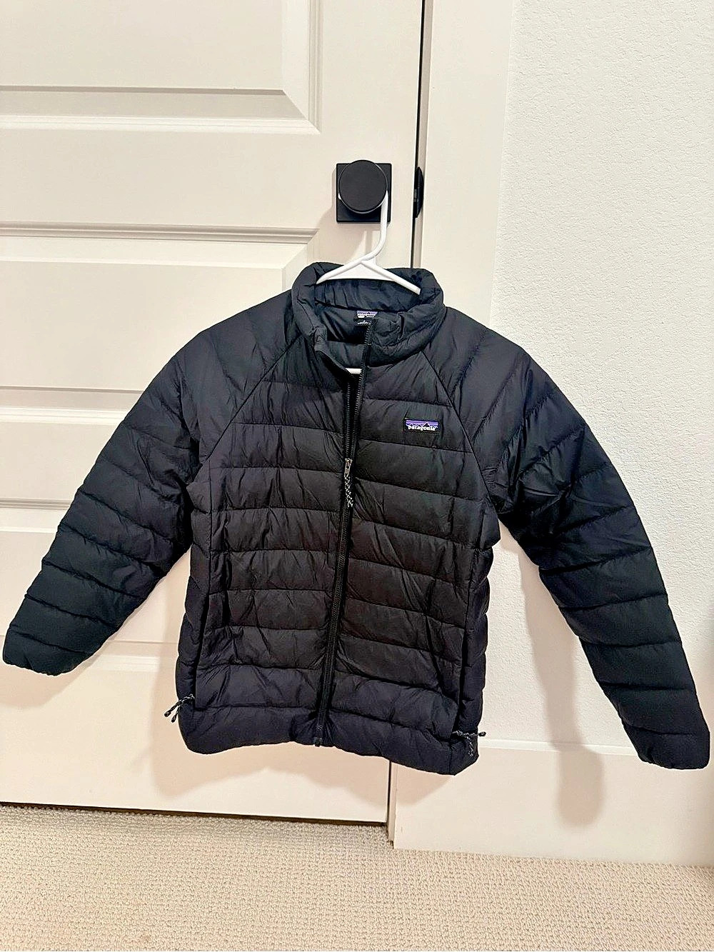 Patagonia Down Sweater Black Puffer Jacket Kids Large